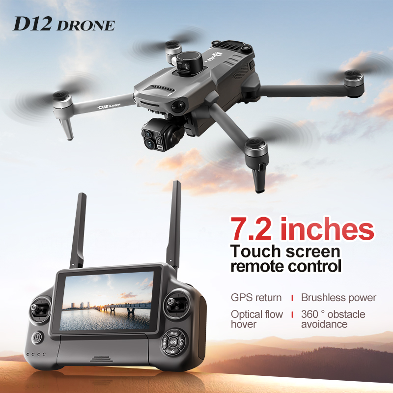 Drone Aircraft Jjrc - D12 Professional GPS Drones 8K Screen