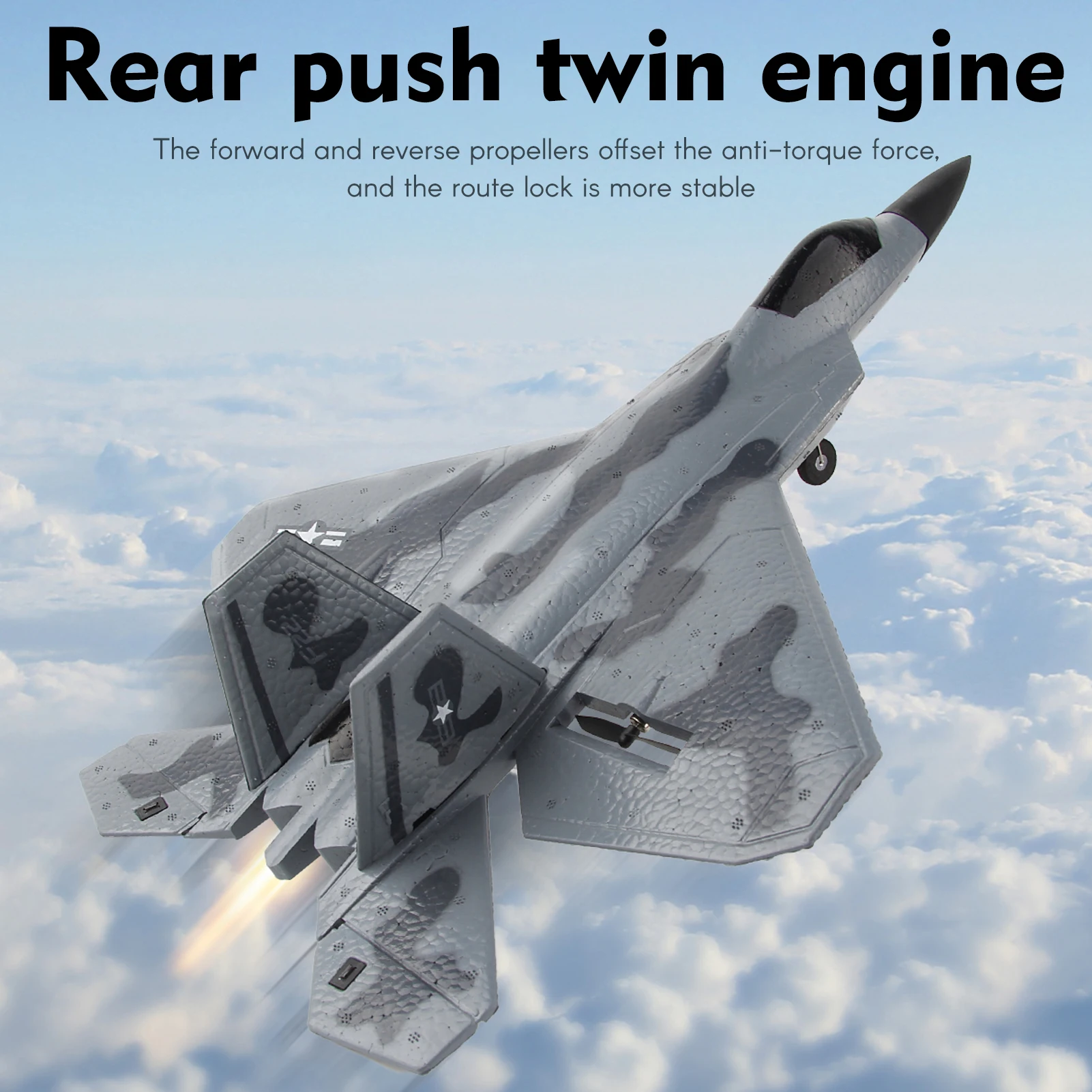 Drone F22 Rc - Foam RC Aircraft F22 Fighter Raptor