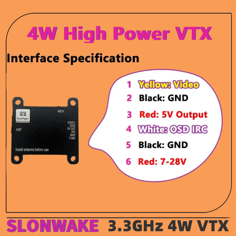 SLONWAKE FPV 3.3G 16CH 4000mW  - Rc Transmitter 评论和价格