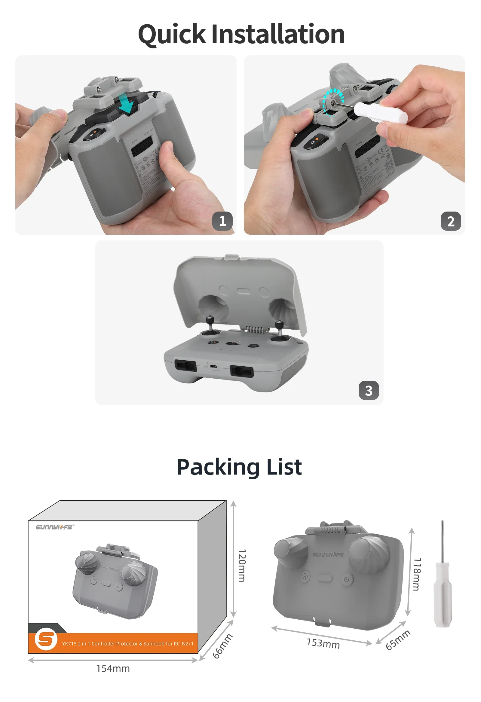 2 in 1 Controller Protector Su - Drone Dji Rc Pro 2 评论和价格