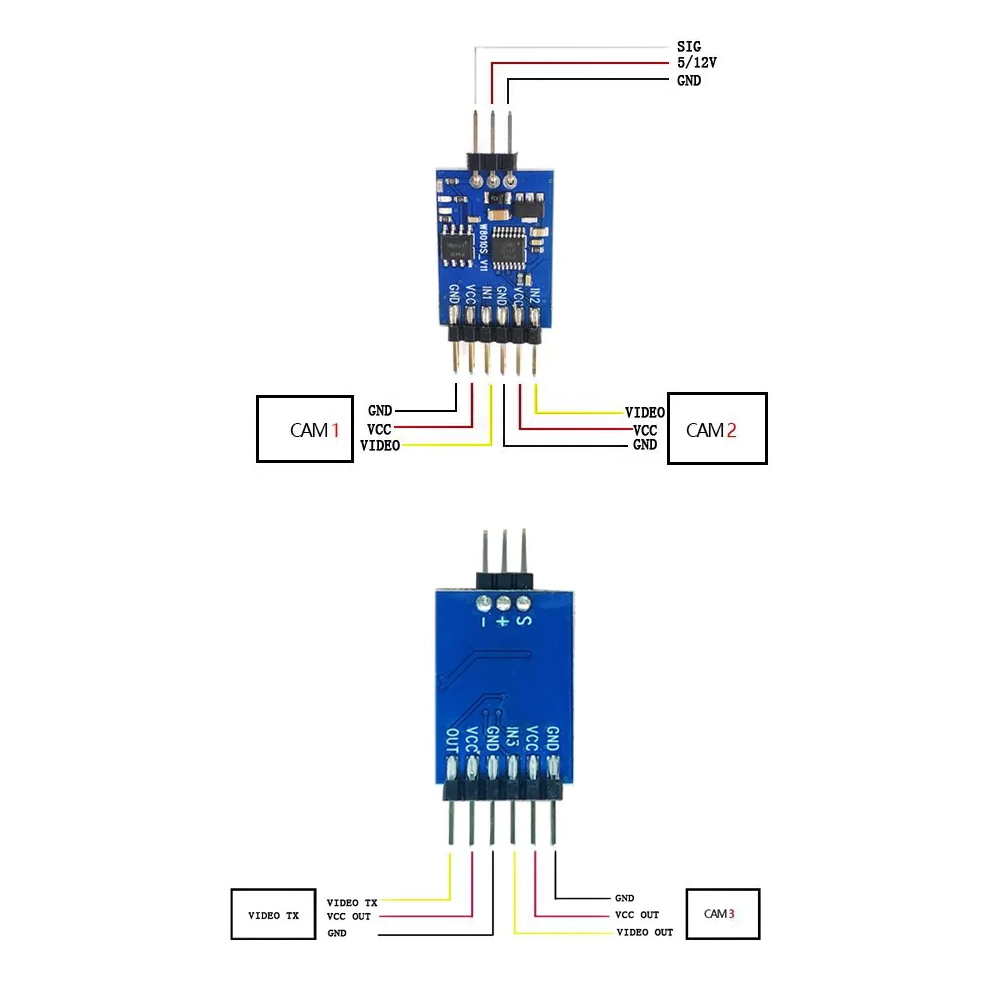 5.8G 3 Channel Video Switcher  - Drone Rc Camera 评论和价格