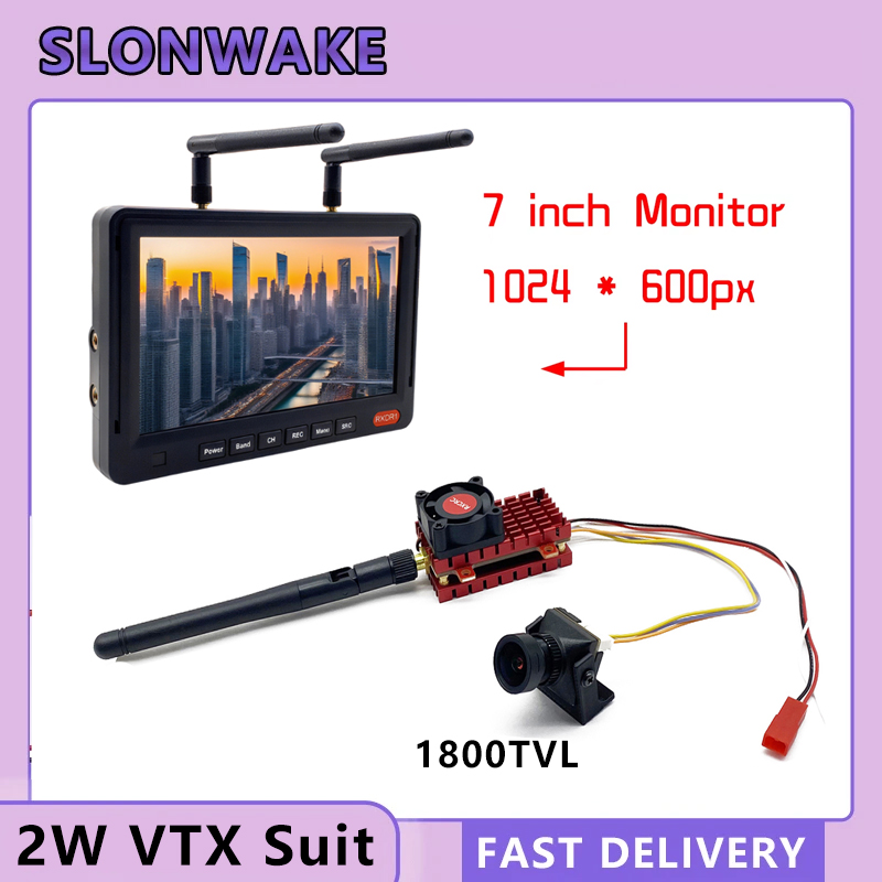 SLONWAKE 5.8G 2W VTX FPV 1800T - Drone Rc Camera 评论和价格