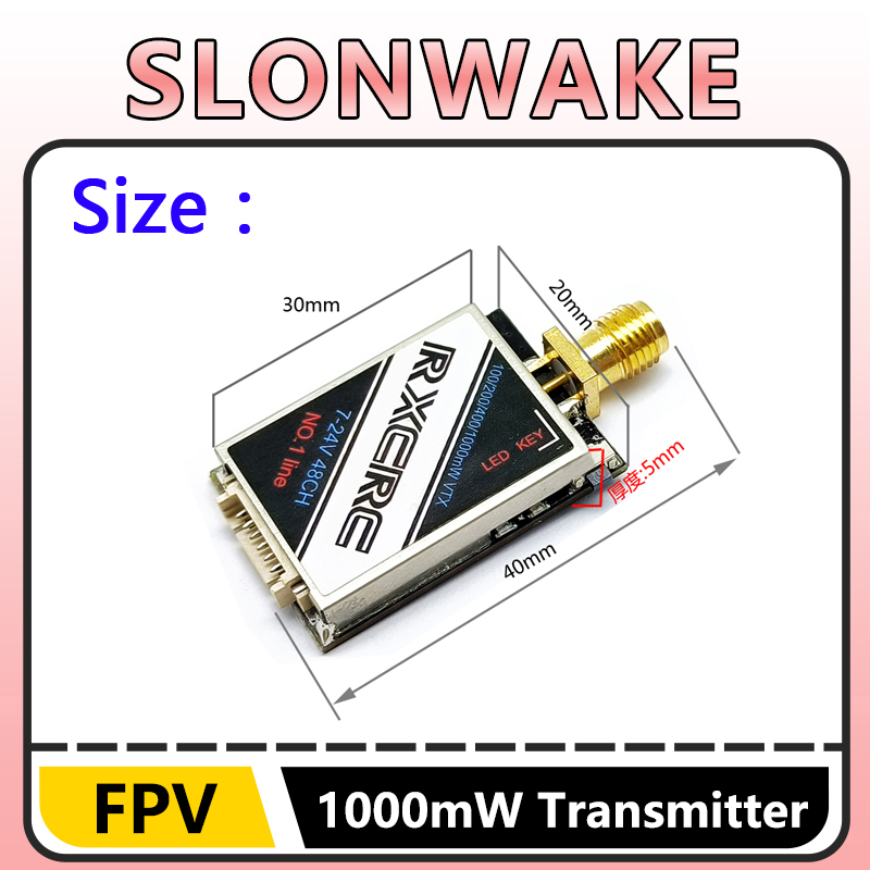 SLONWAKE  5.8G 48CH 1W VTX 100 - Drone Rc Camera 评论和价格