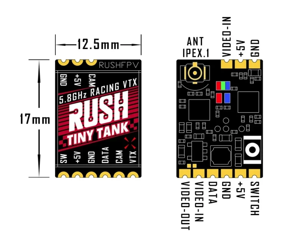 RUSHFPV Tiny Tank VTX 5.8GHz 3 - Analog Fpv Transmitter 评论和价格