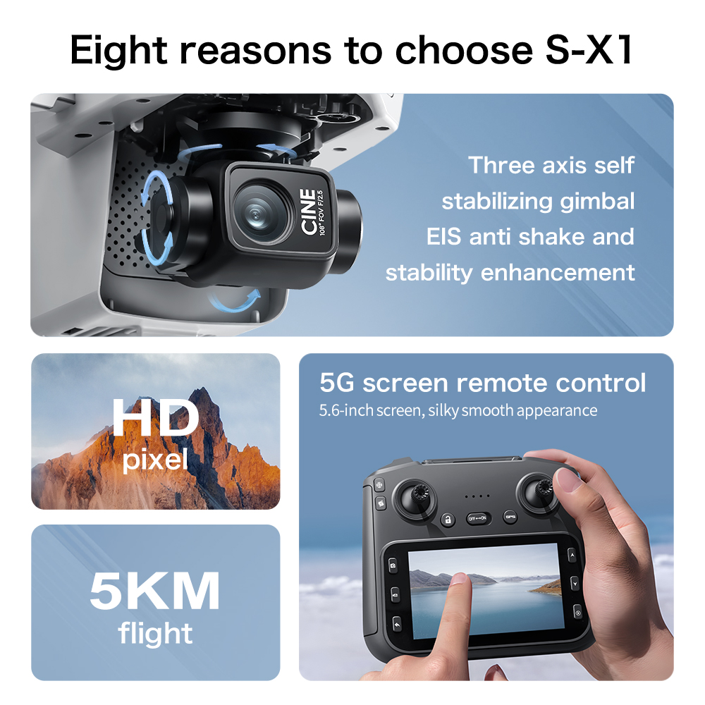Lenovo S-X1 GPS Drone 8K HD Ca - Drone X1 Rc 评论和价格